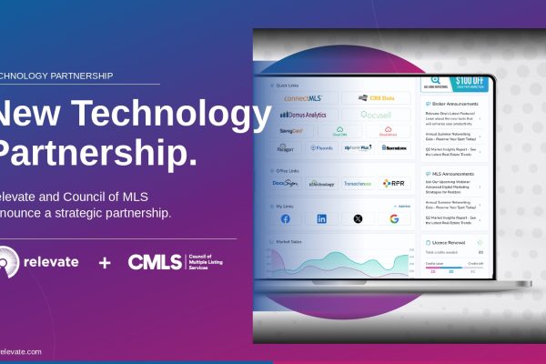 Relevate and CMLS announce a strategic technology partnership to deliver a new member dashboard for Council of MLS members, powered by Relevate One